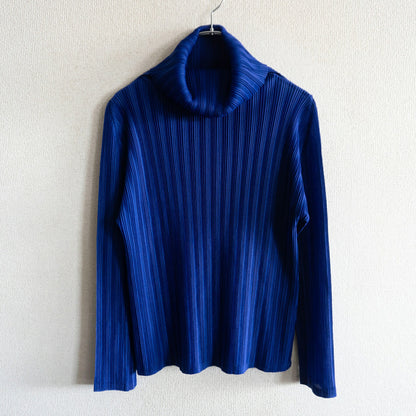 PLEATS PLEASE Issey Miyake High-Neck Pleated Top Size 3