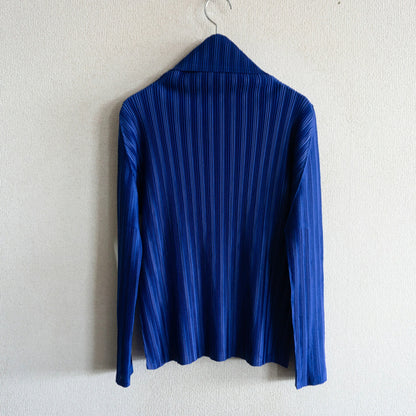 PLEATS PLEASE Issey Miyake High-Neck Pleated Top Size 3