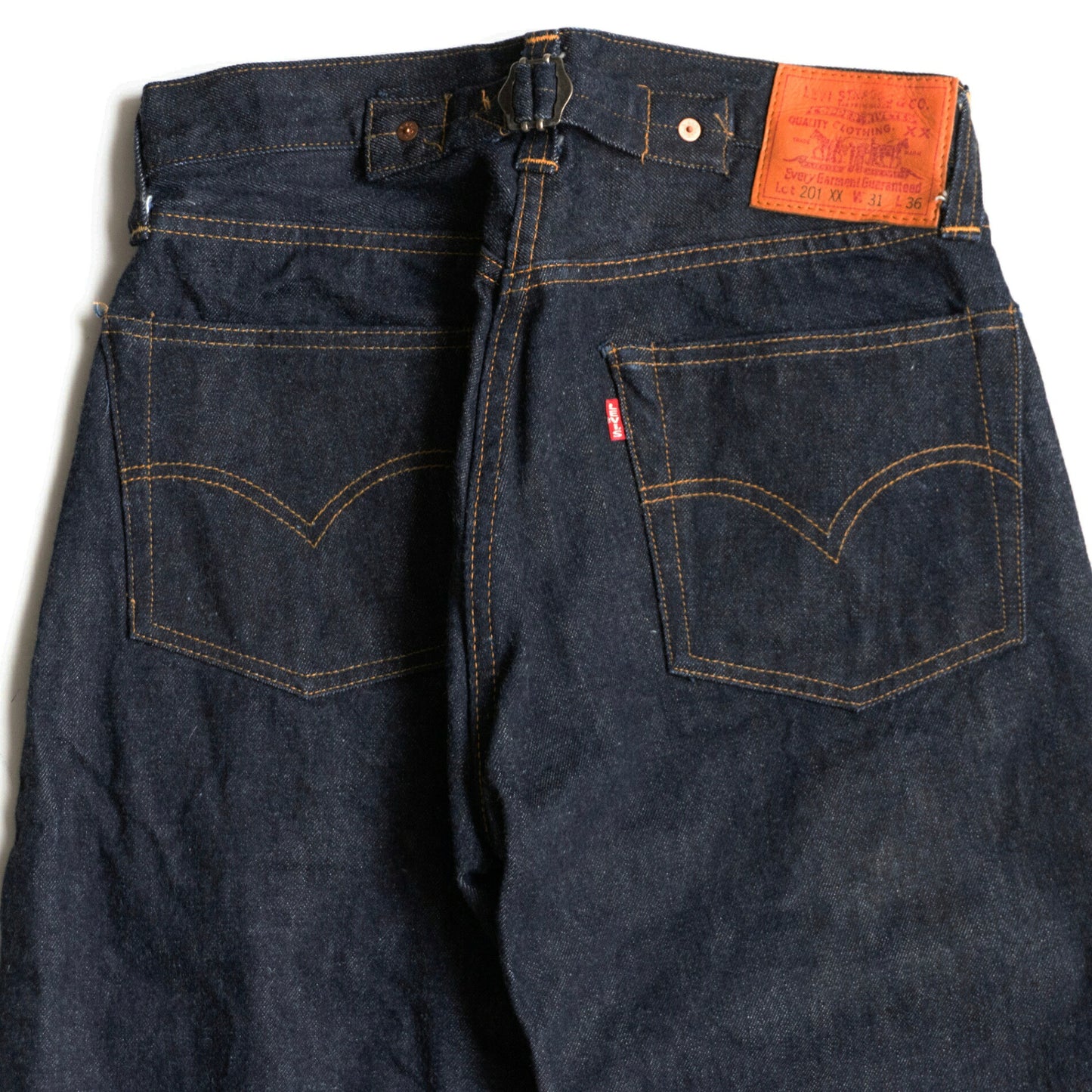 LEVI'S 201XX Big E Valencia Dark Indigo Jeans Size 31×36