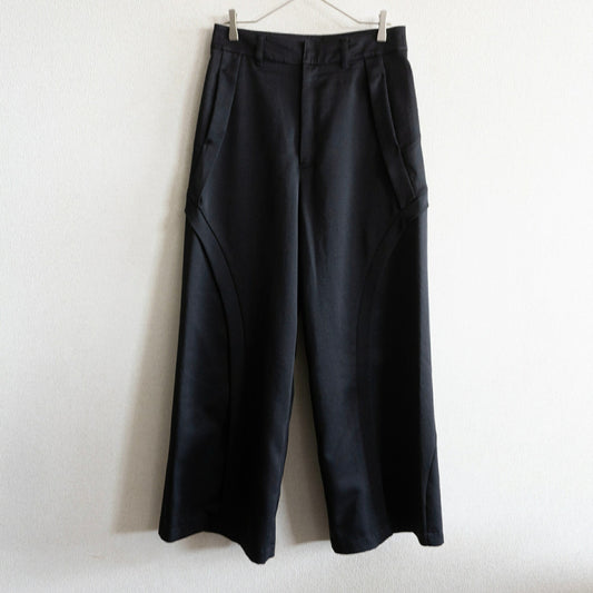 AVALONE Wide Black Trousers P-SF24 Size 2