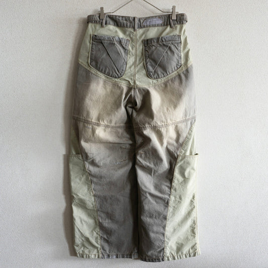 BEUTER Nylon Denim Panel Distressed Jeans Size L