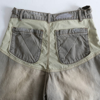 BEUTER Nylon Denim Panel Distressed Jeans Size L
