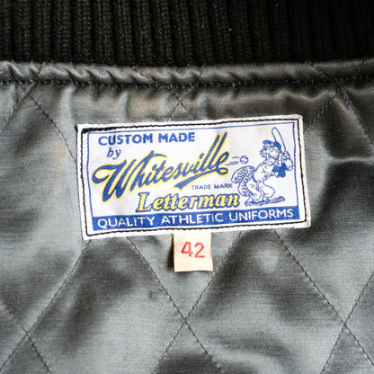WHITESVILLE Full-Deco Leather Sleeve Varsity Jacket Size 42