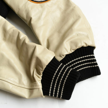 WHITESVILLE Full-Deco Leather Sleeve Varsity Jacket Size 42