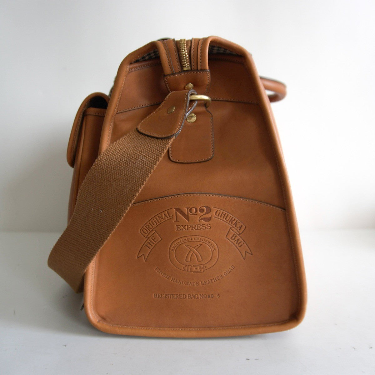GHURKA THE EXPRESS NO.2 All Leather Duffle Bag Size ONE SIZE