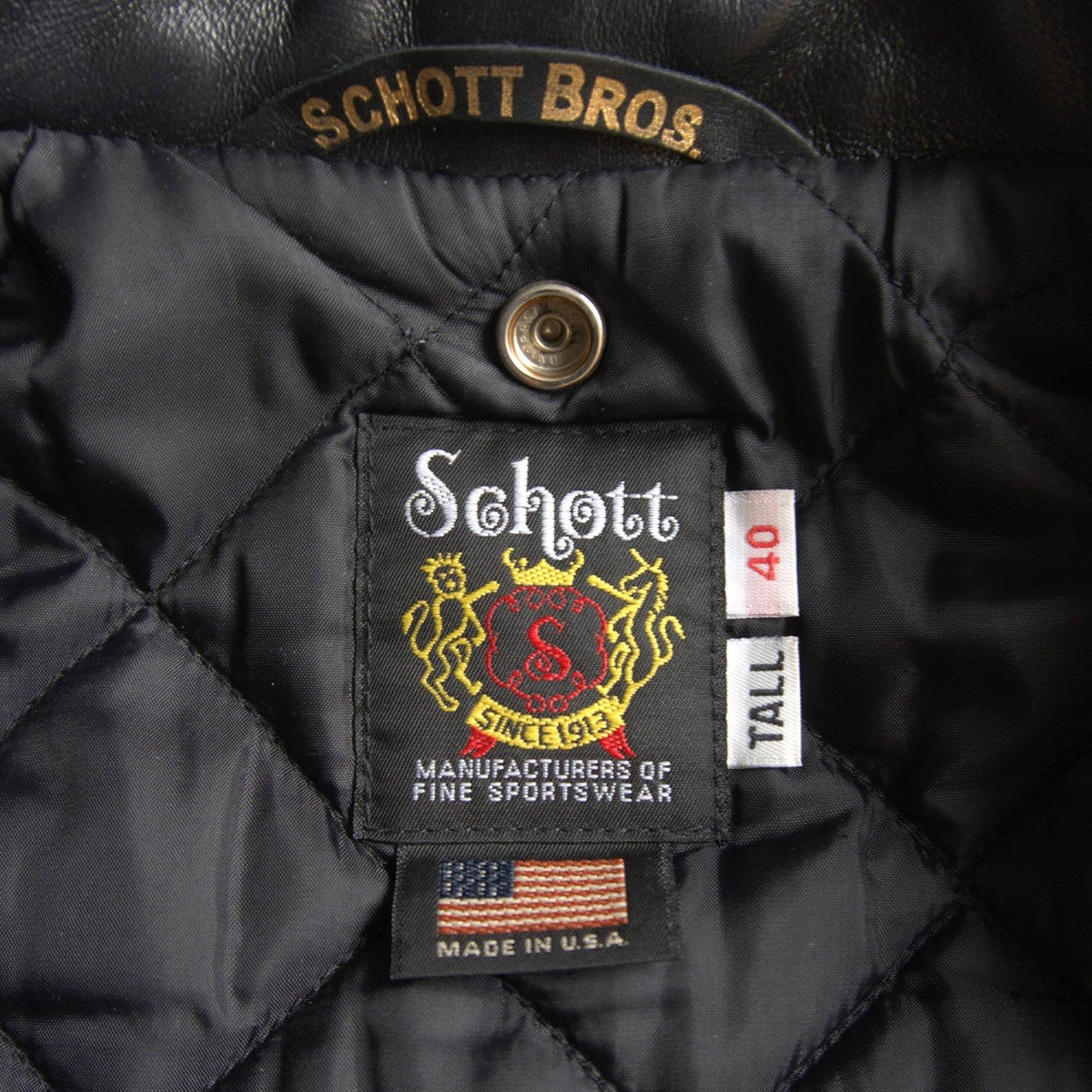 SCHOTT Horsehide One Star Double Rider Jacket Size 40