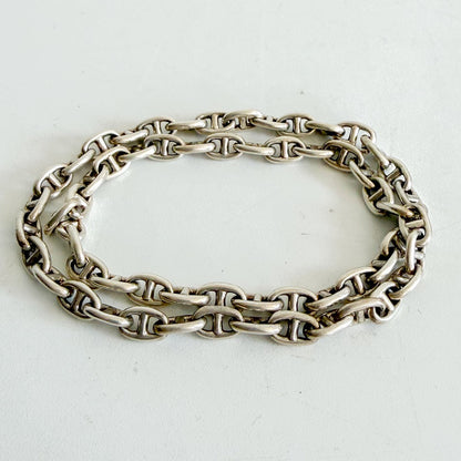 HERMES Chaine d'Ancre TPM 61 Silver Necklace Size ONE SIZE