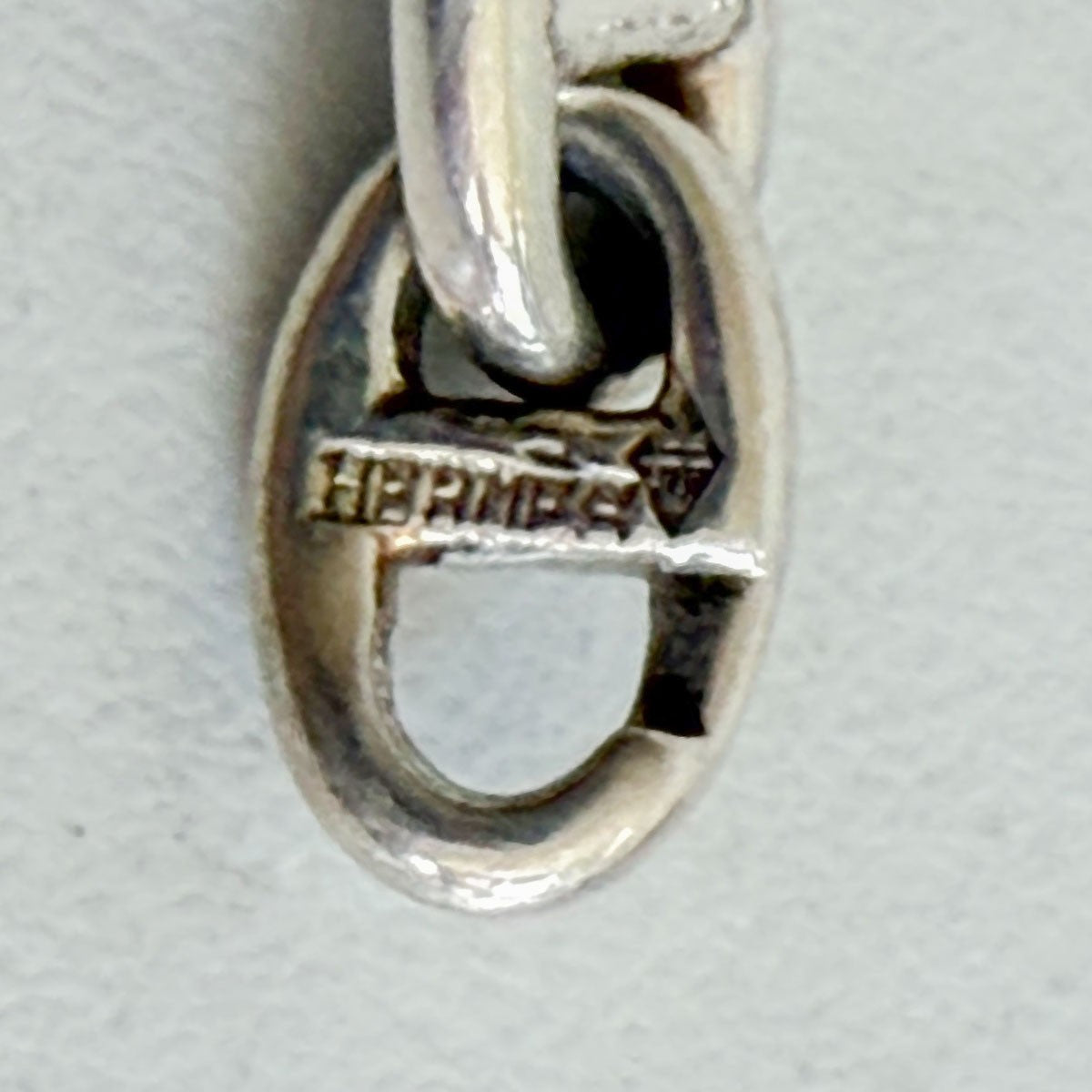 HERMES Chaine d'Ancre TPM 61 Silver Necklace Size ONE SIZE