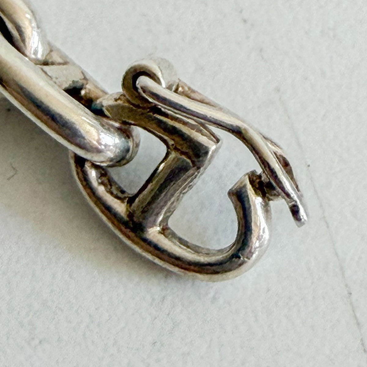 HERMES Chaine d'Ancre TPM 61 Silver Necklace Size ONE SIZE