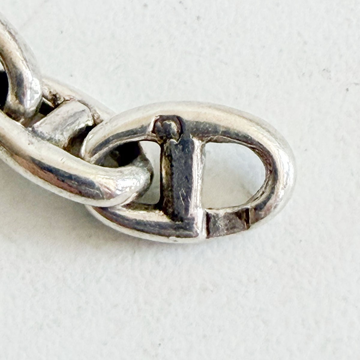 HERMES Chaine d'Ancre TPM 61 Silver Necklace Size ONE SIZE