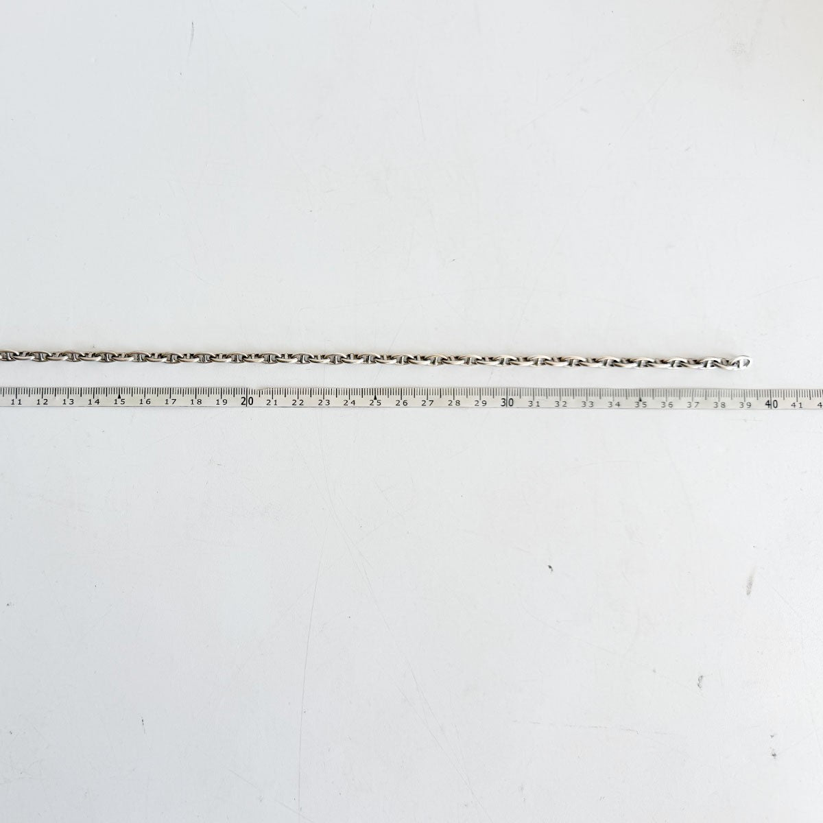 HERMES Chaine d'Ancre TPM 61 Silver Necklace Size ONE SIZE