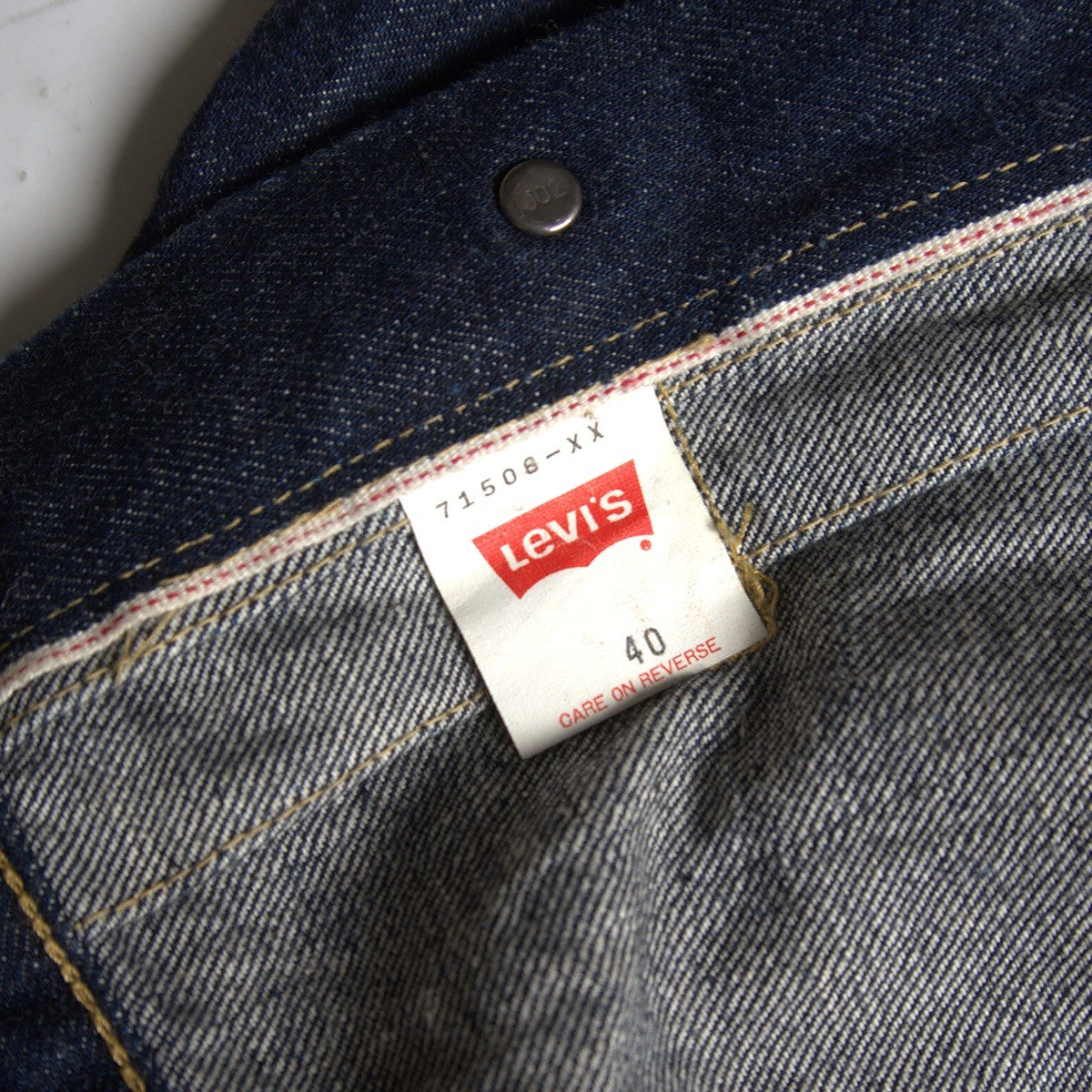 LEVI'S 1st 506XX Big E Japanese Made Denim Jacket Size 40