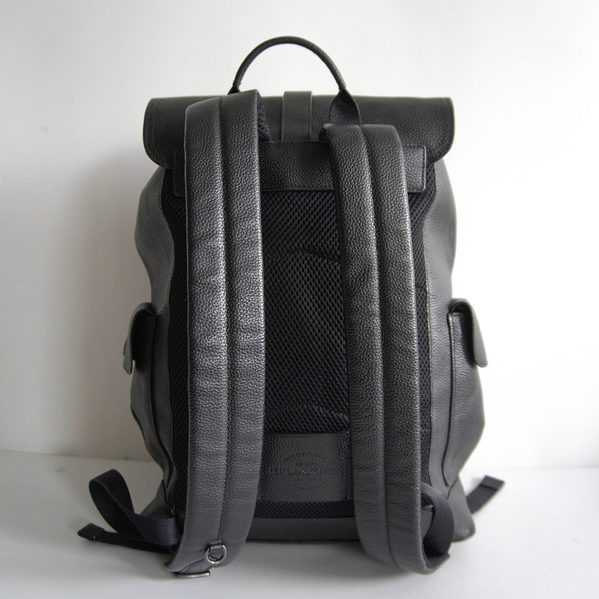 HUDSON COACH F36811 Leather Black Backpack Size ONE SIZE