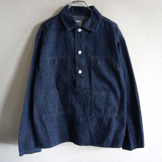 POST OVERALLS Denim Army Pullover Jacket Size M