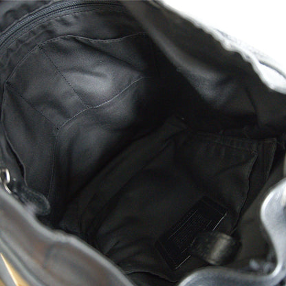 HUDSON COACH F36811 Leather Black Backpack Size ONE SIZE