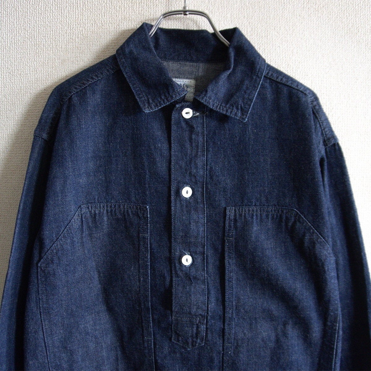 POST OVERALLS Denim Army Pullover Jacket Size M