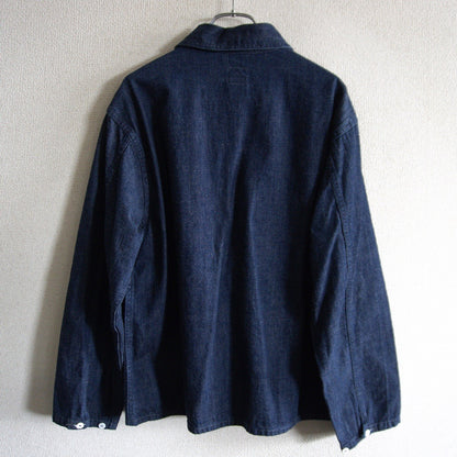 POST OVERALLS Denim Army Pullover Jacket Size M