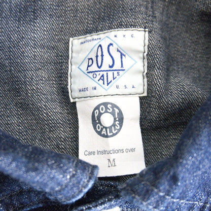 POST OVERALLS Denim Army Pullover Jacket Size M