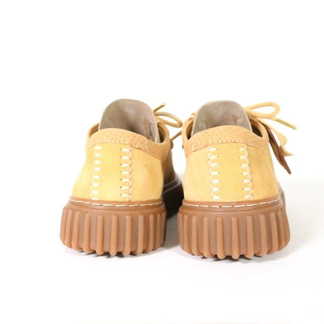 Clarks Torhill Lo Suede Platform Slip-Ons Beige Size 25.0cm