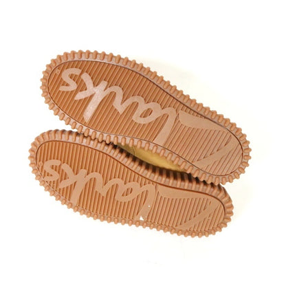 Clarks Torhill Lo Suede Platform Slip-Ons Beige Size 25.0cm