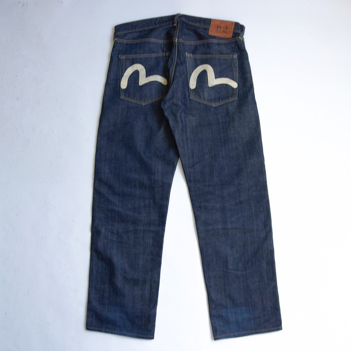 EVISU Lot 2000 Seagull Dark Indigo Jeans Size 35×35