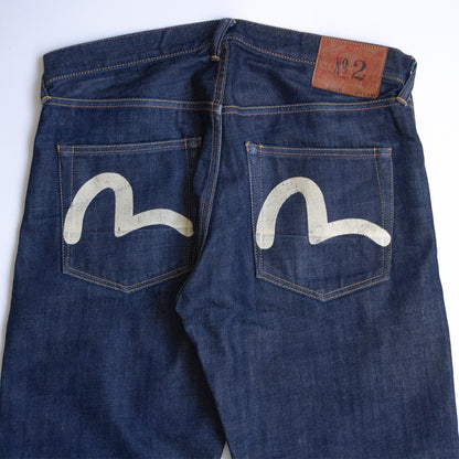 EVISU Lot 2000 Seagull Dark Indigo Jeans Size 35×35