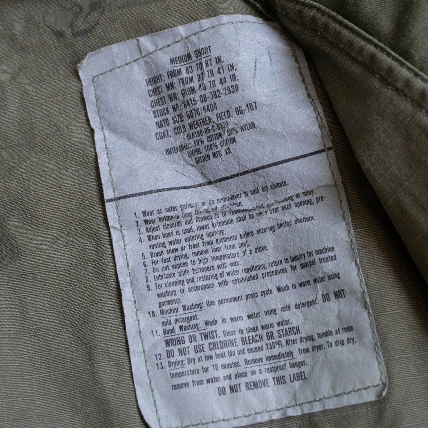 US ARMY 80s M-65 Field Jacket Size MEDIUM-SHORT