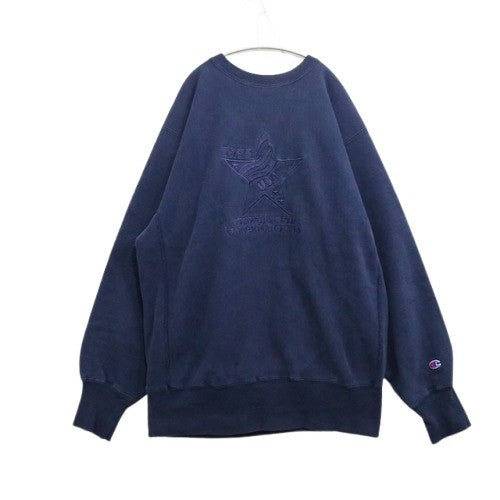 CHAMPION 90s Reverse Weave Sweatshirt Navy Size XL