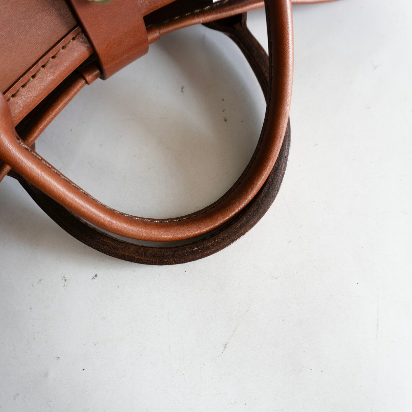 HERZ T-146 Horizontal Leather 2-Way Bag Brown Size ONE SIZE