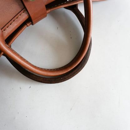 HERZ T-146 Horizontal Leather 2-Way Bag Brown Size ONE SIZE