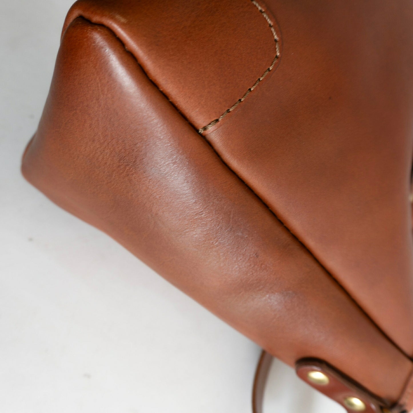 HERZ T-146 Horizontal Leather 2-Way Bag Brown Size ONE SIZE