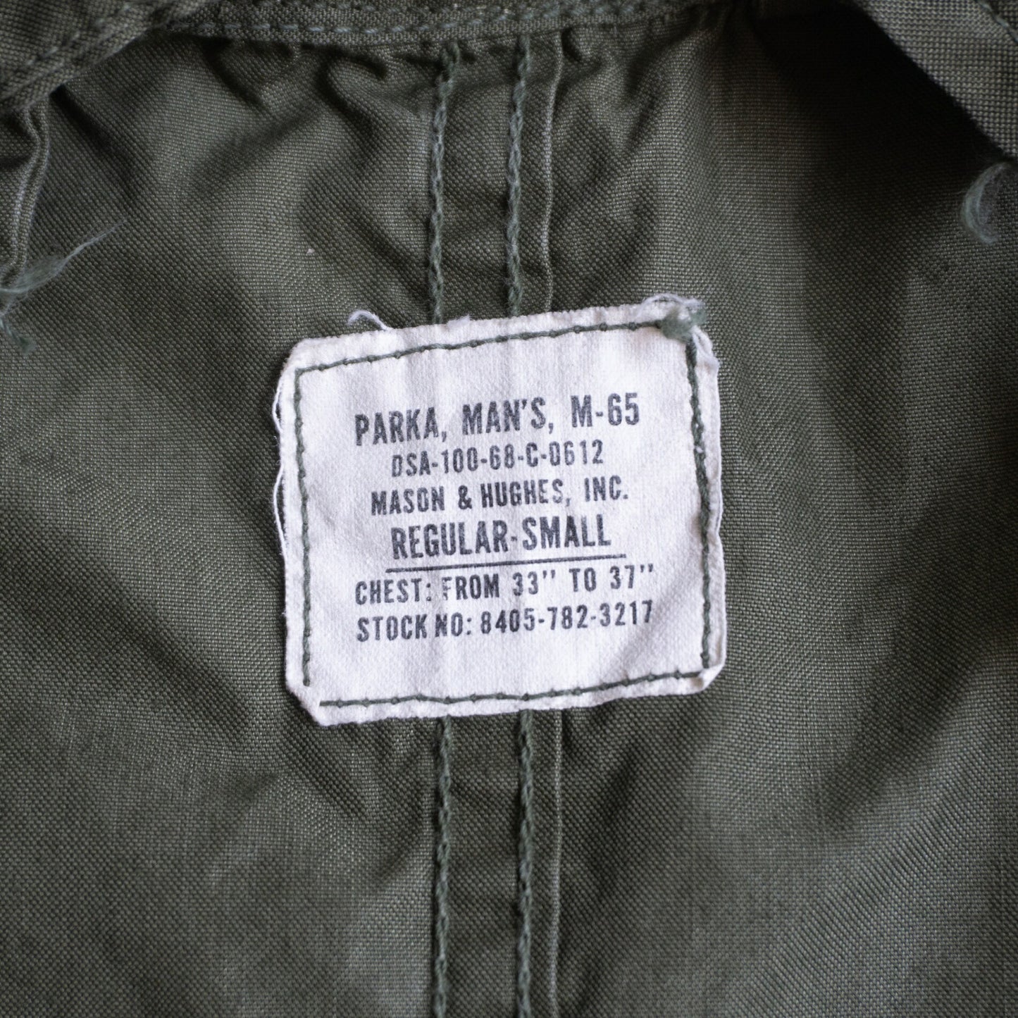 US ARMY 60s M-65 Fishtail Mods Coat Aluminum Zip Size S