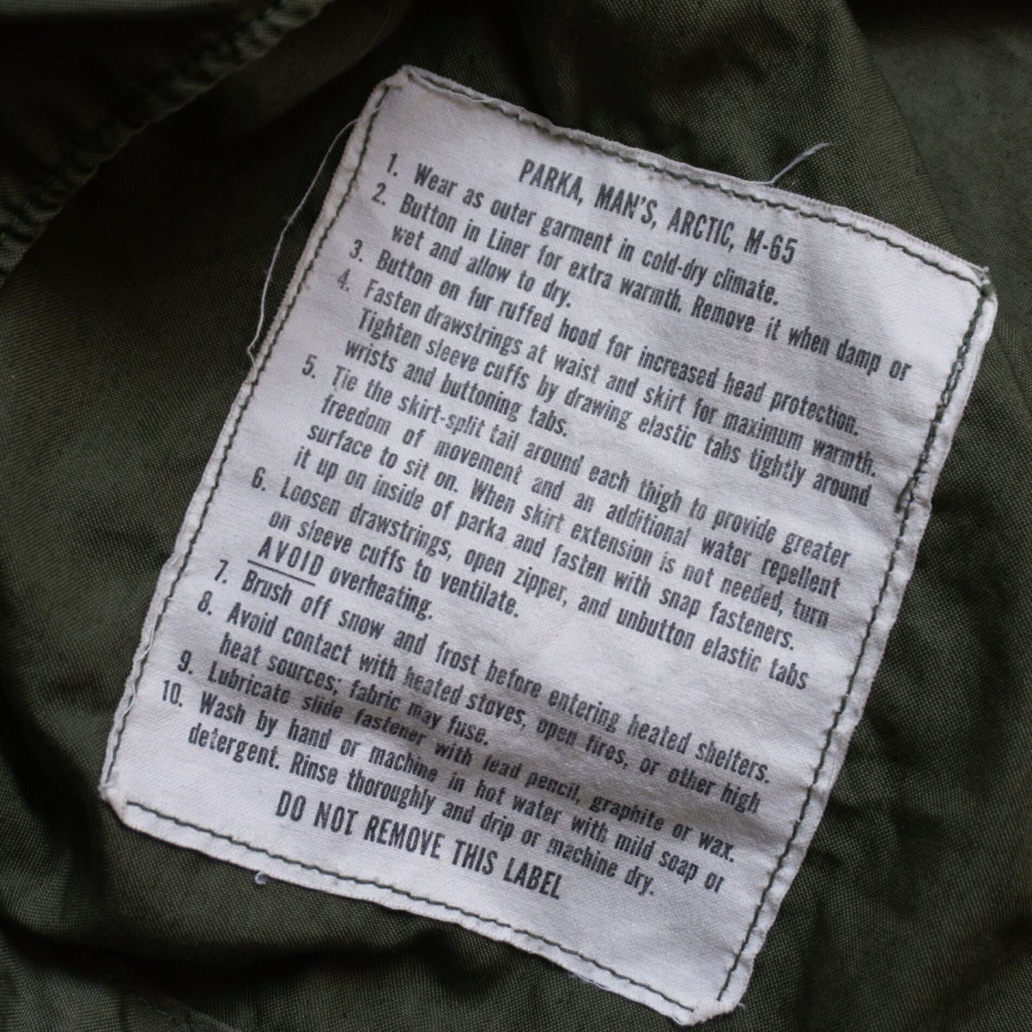 US ARMY 60s M-65 Fishtail Mods Coat Aluminum Zip Size S