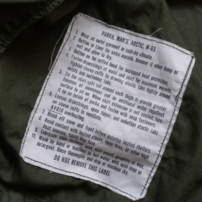 US ARMY 60s M-65 Fishtail Mods Coat Aluminum Zip Size S