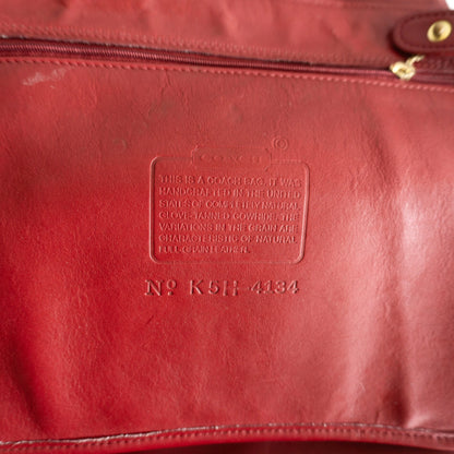 OLD COACH Leather Backpack 4134 Red Size ONE SIZE