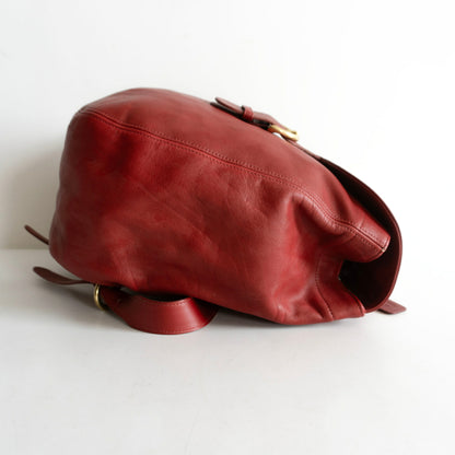 OLD COACH Leather Backpack 4134 Red Size ONE SIZE