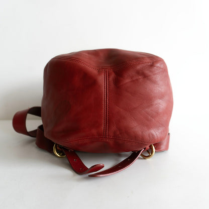 OLD COACH Leather Backpack 4134 Red Size ONE SIZE