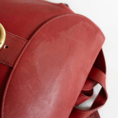 OLD COACH Leather Backpack 4134 Red Size ONE SIZE