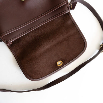 OLD COACH Dark Brown Turnlock Shoulder Bag Size ONE SIZE