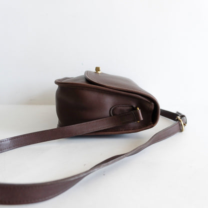 OLD COACH Dark Brown Turnlock Shoulder Bag Size ONE SIZE