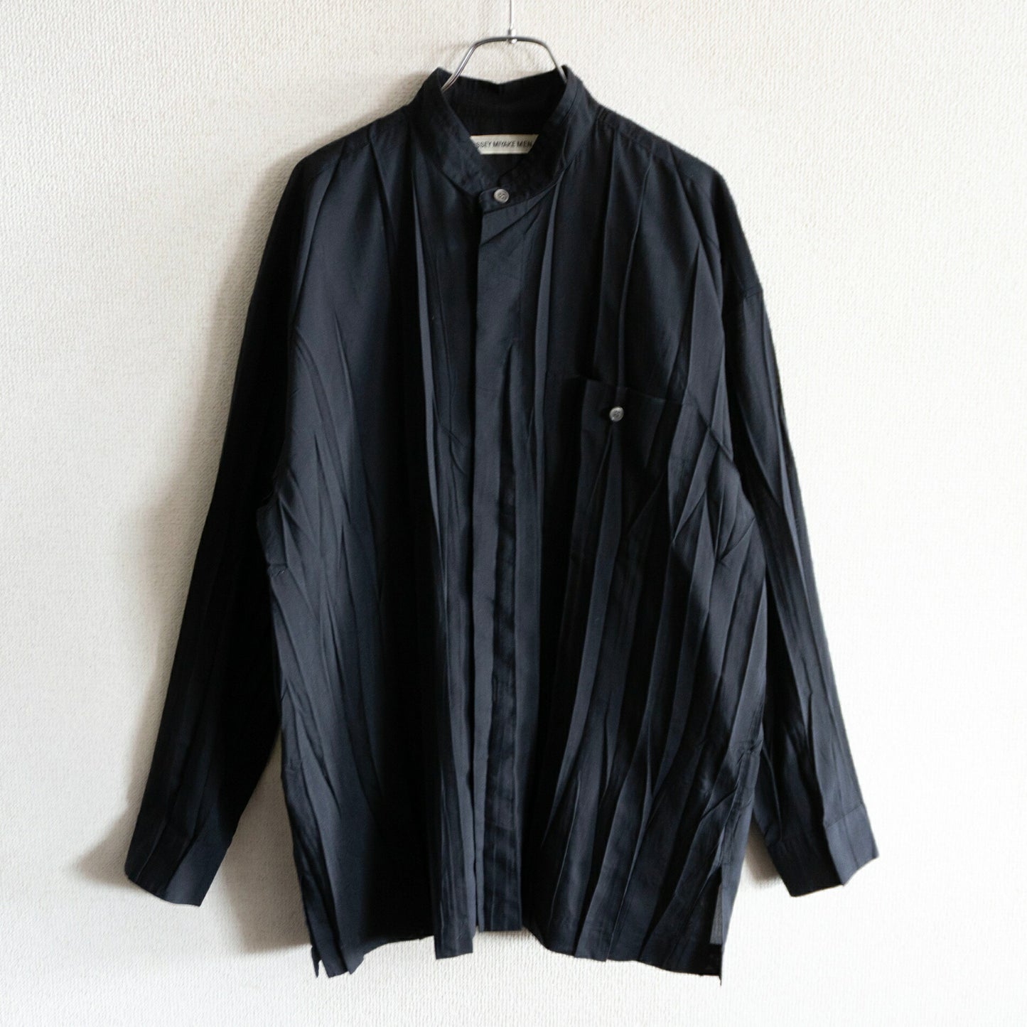 ISSEY MIYAKE MEN Pleated Shirt Black Size 2