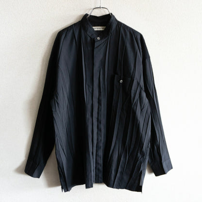 ISSEY MIYAKE MEN Pleated Shirt Black Size 2