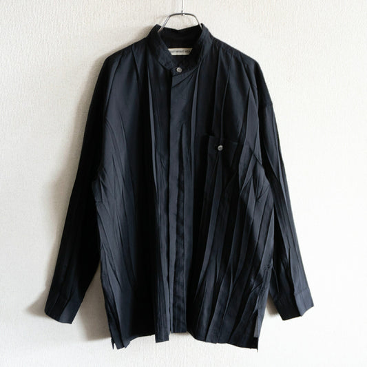 ISSEY MIYAKE MEN Pleated Shirt Black Size 2