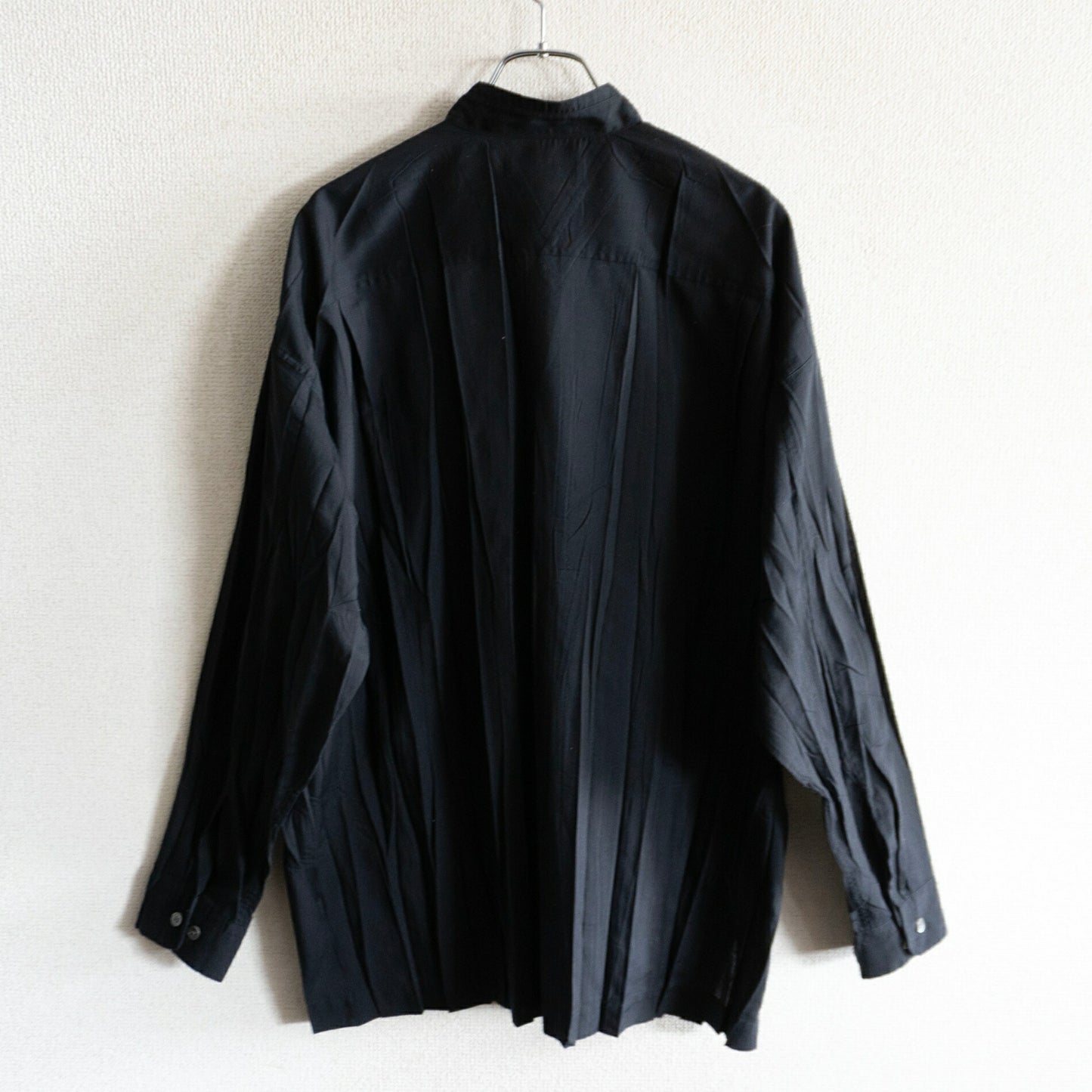 ISSEY MIYAKE MEN Pleated Shirt Black Size 2