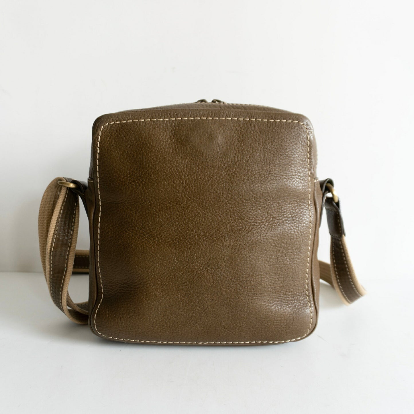 Tsuchiya Kaban Tone Oil Nume Zip Top Bag Green Size ONE SIZE