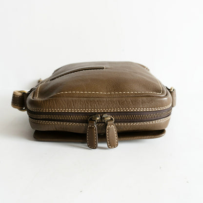 Tsuchiya Kaban Tone Oil Nume Zip Top Bag Green Size ONE SIZE