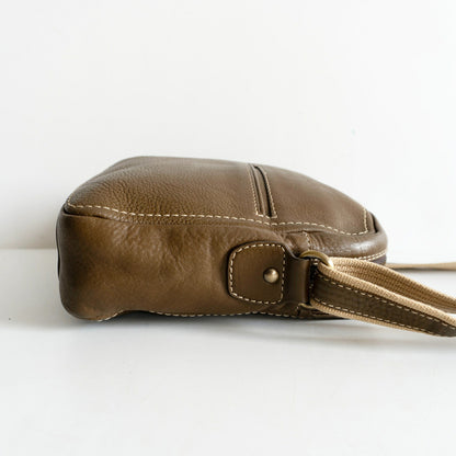 Tsuchiya Kaban Tone Oil Nume Zip Top Bag Green Size ONE SIZE