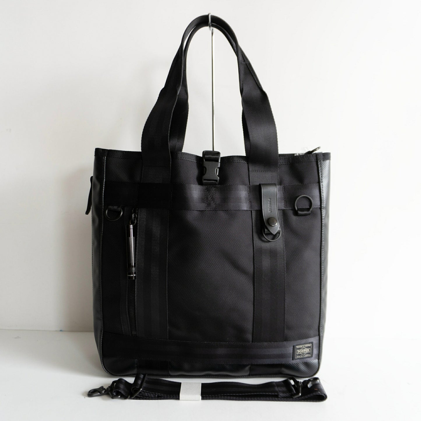 PORTER HEAT 2-Way Expandable Tote Bag Black Size ONE SIZE