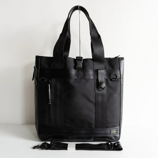 PORTER HEAT 2-Way Expandable Tote Bag Black Size ONE SIZE