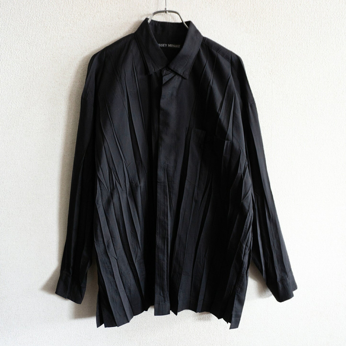 ISSEY MIYAKE MEN Pleated Shirt Black Size 1